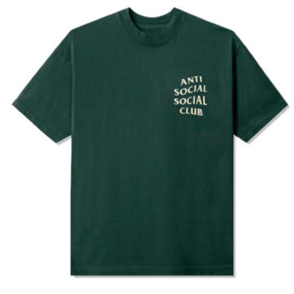 NWT Anti Social Social Club Green Floral “Wake Up” Tee Size 2XL - Picture 2 of 2